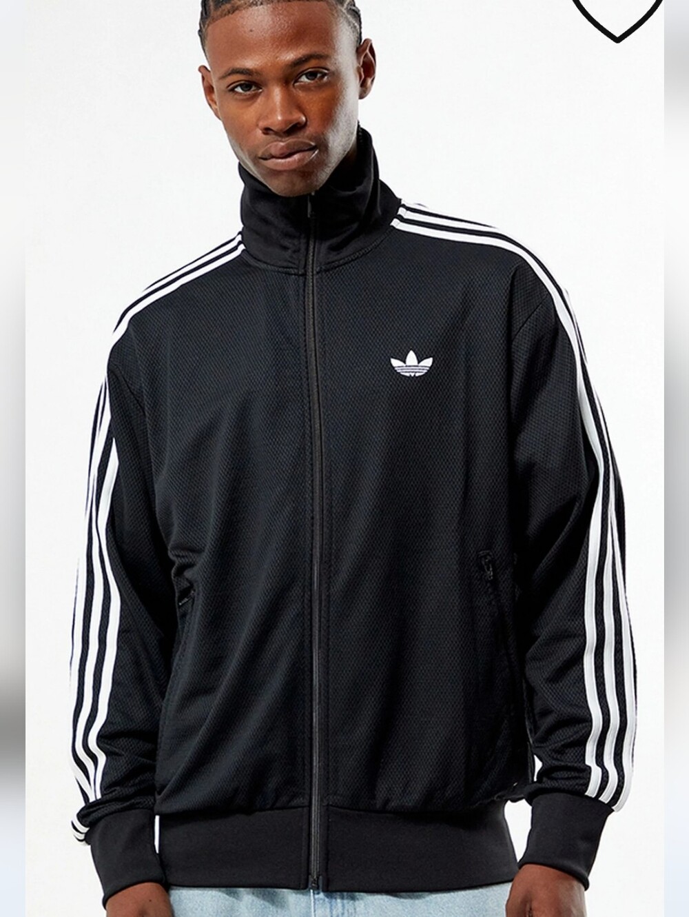 Adidas Originals Black Track Jacket W/ Stripes 3XLT